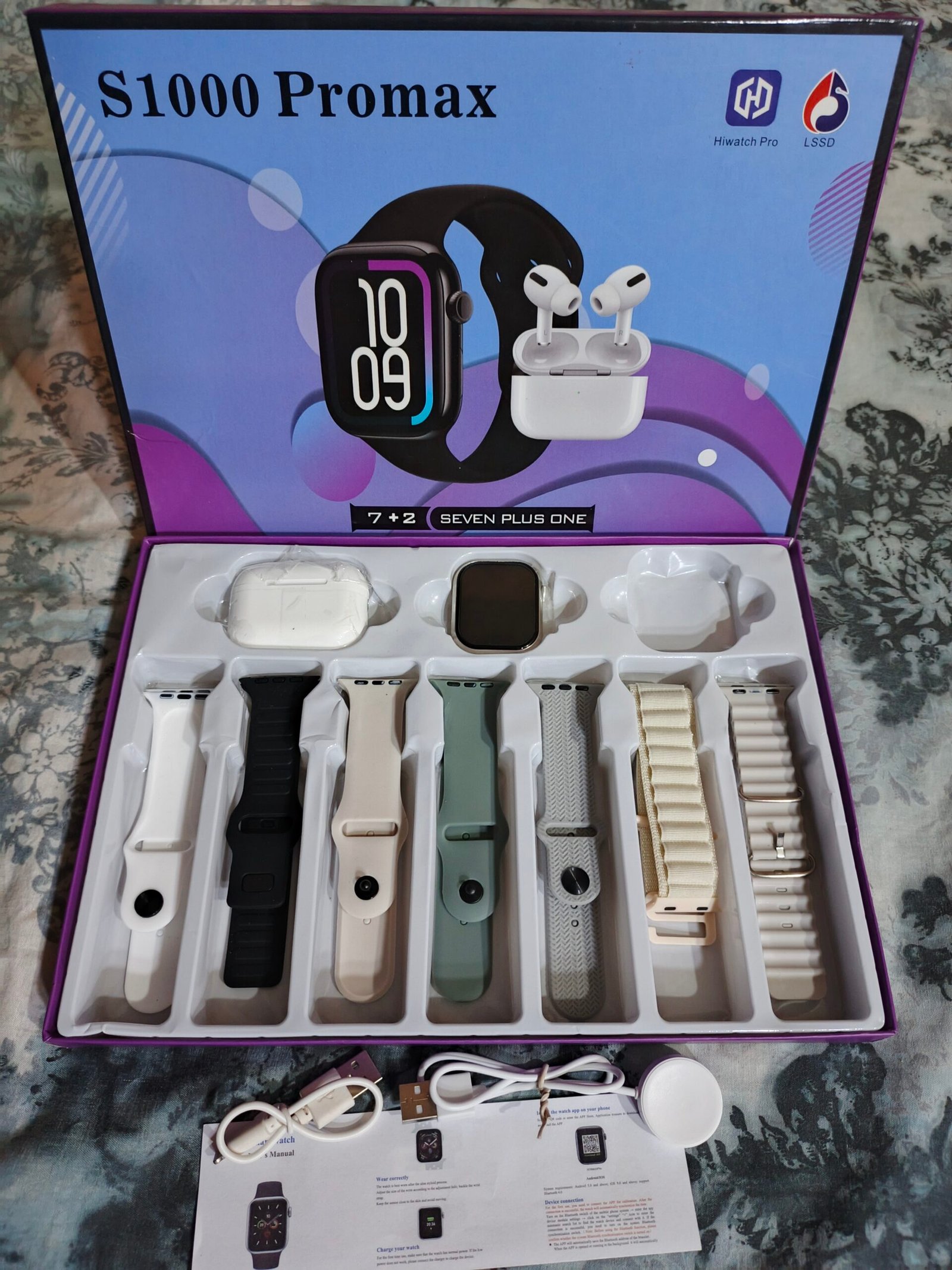 S1000 Promax Smart watch seven plus one with airpods